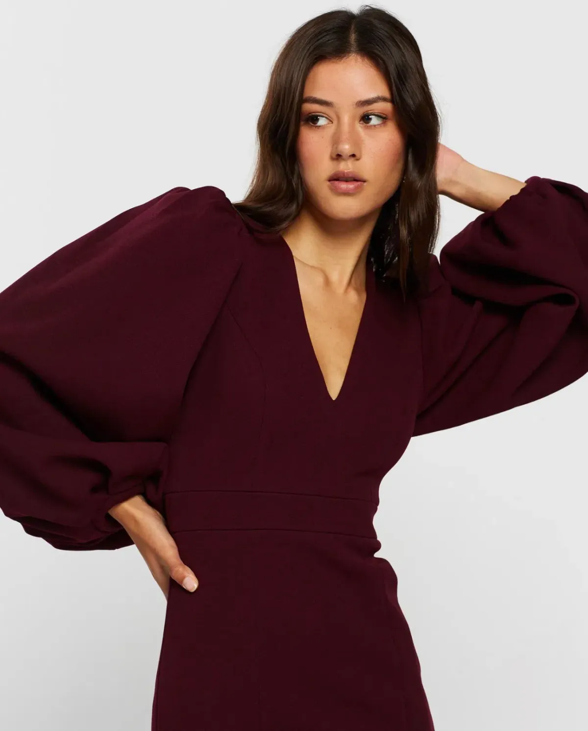 Mossman See You Again Dress Wine Size 14 - Image 5