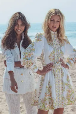 Zimmermann Super Eight Tubular Mini Dress Pink Meadow Size 2/Au 12  for rent on The Volte - image 7