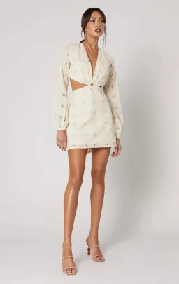 Winona Maison Short Dress Beige Size 8 for rent on The Volte - image 1