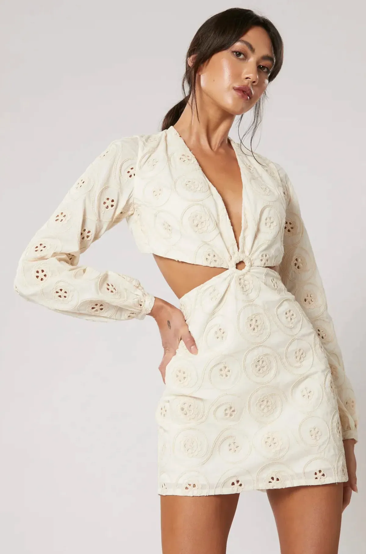 Winona Maison Short Dress Beige Size 8 - Image 2