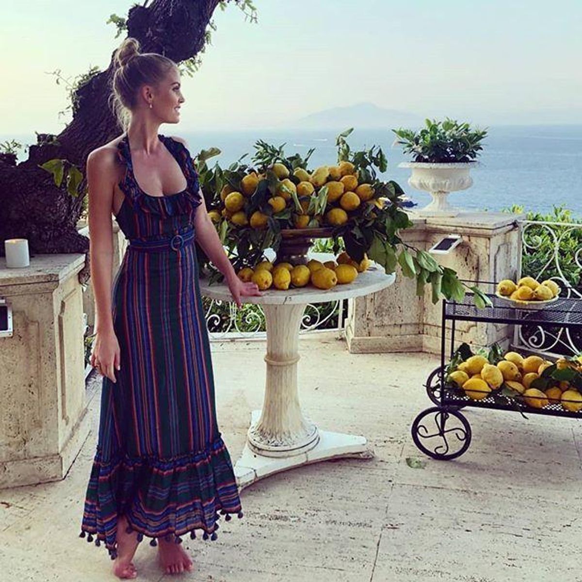 Zimmermann Allia Striped Picnic Maxi Dress Multi Size 6 - Image 1