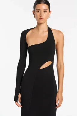 Sir The Label Manifesto Sleeve Midi Dress Black Size 0/AU 6 for rent on The Volte - image 3