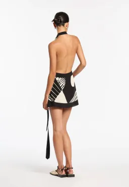 Sir the Label Realisme Wrap Halter Mini Dress Print Size 1 / AU 8 for rent on The Volte - image 2
