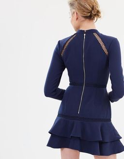 Keepsake the Label Wild Things Long Sleeve Dress Navy for rent on The Volte - image 2