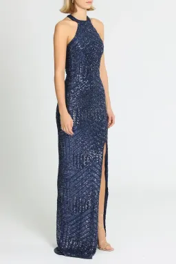 Langhem Julia Evening Gown Blue Size AU 8 for rent on The Volte - image 2