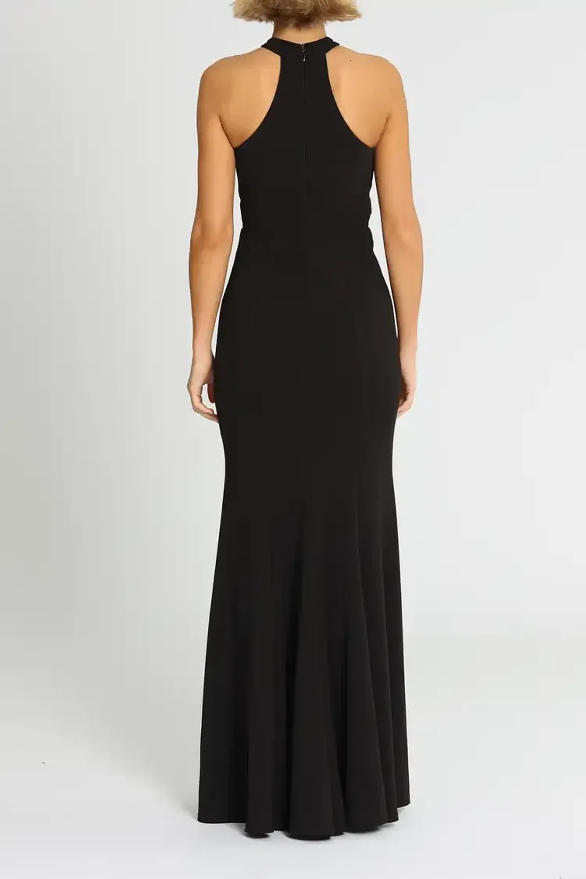 L'amour High Neck Scuba Crepe Black Size AU 10 - Image 3