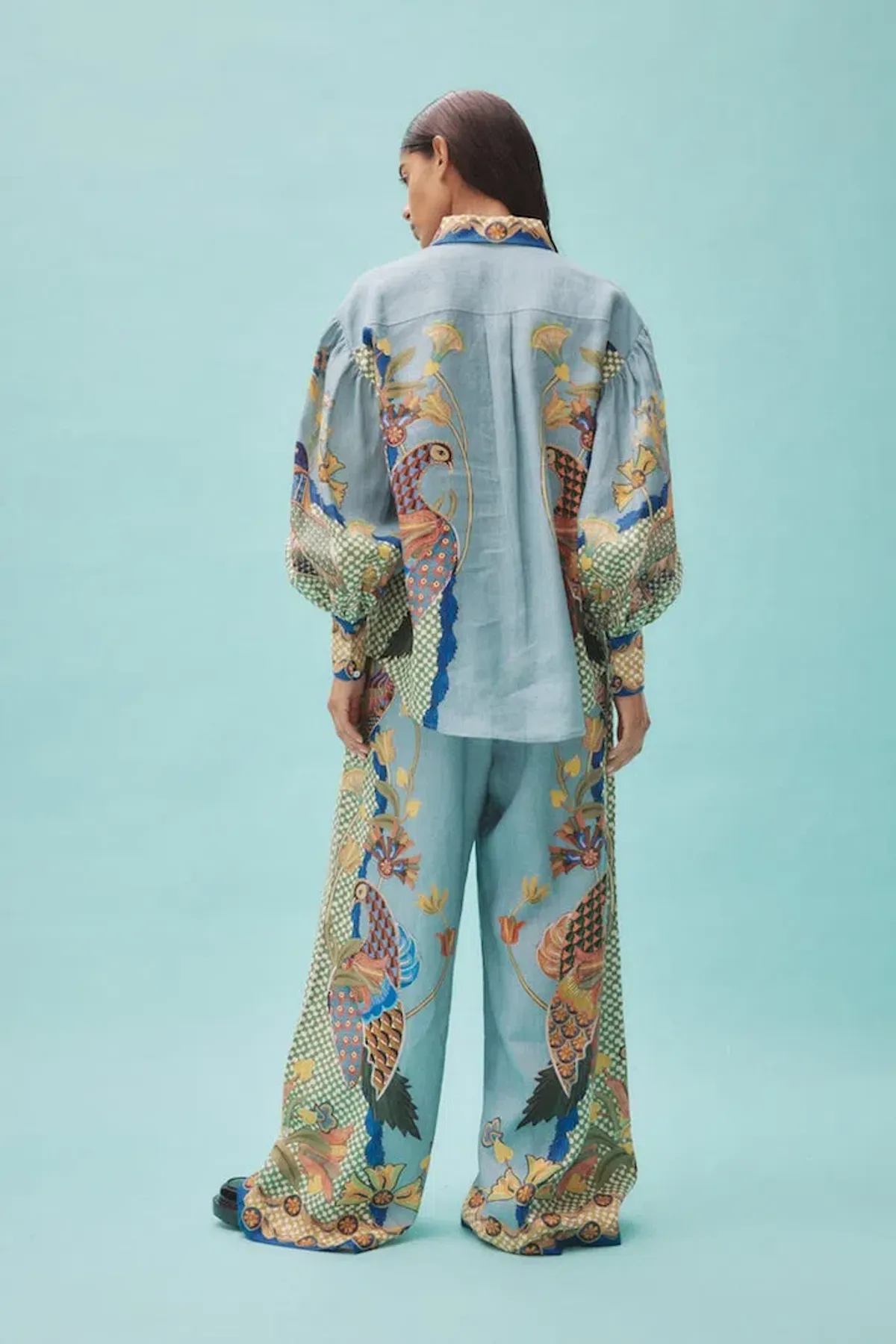 Alemais Gilly Shirt and Pant Set Misty Blue Size 12 - Image 3