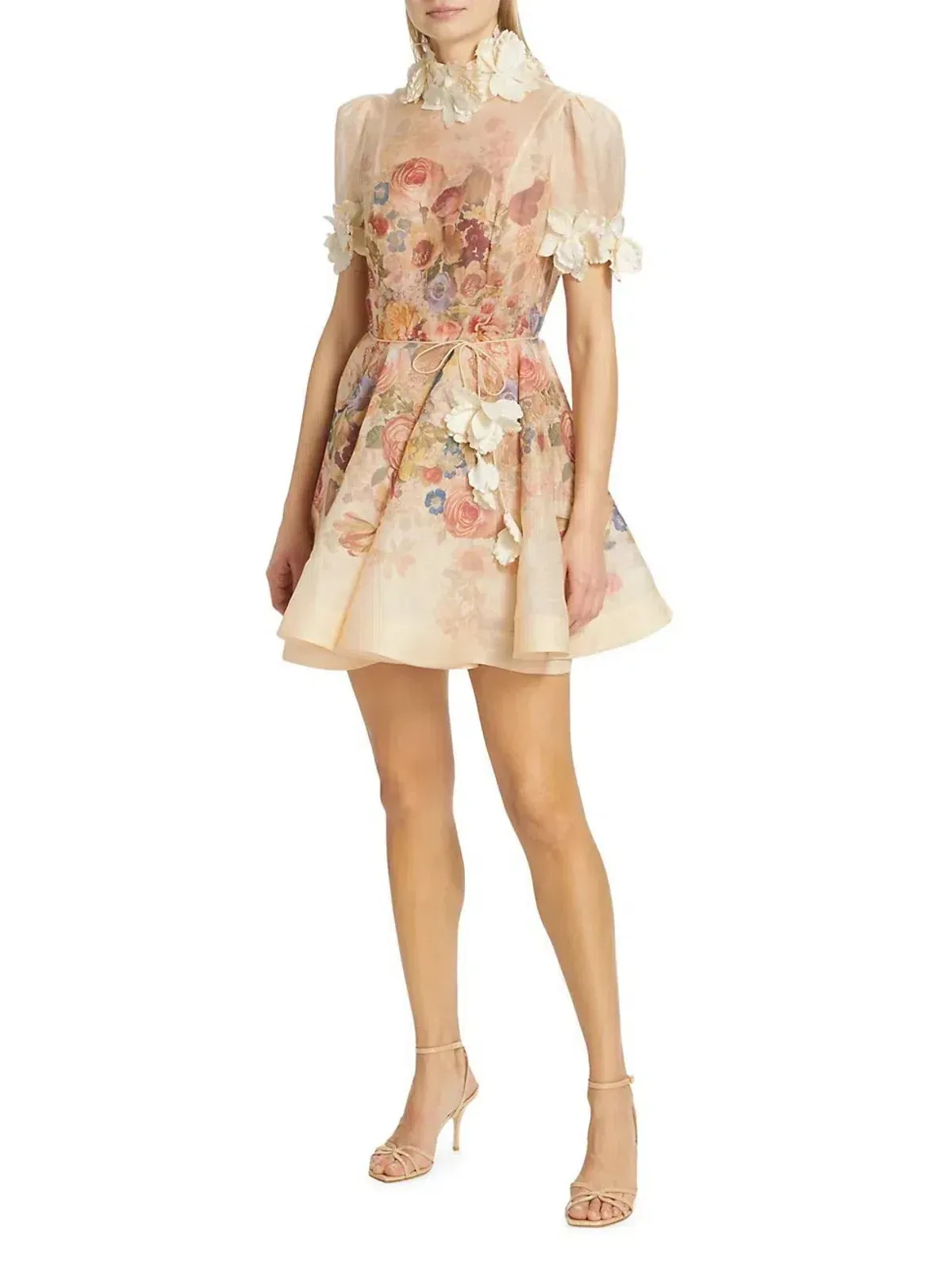 Zimmermann Luminosity Liftoff Flower Mini Dress Morisot Cream Size 0 / AU 8 - Image 1