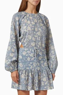 Bec & Bridge Floral Skies Mini Dress in Cotton Size 12  for rent on The Volte - image 2