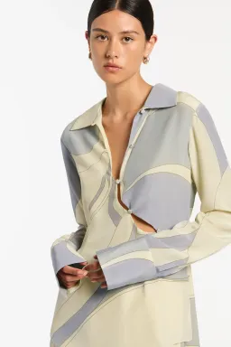 Sir The Label Adrianna Buttoned Shirt and Pant Set Cesco Print Size 2 / 10 AU for rent on The Volte - image 2