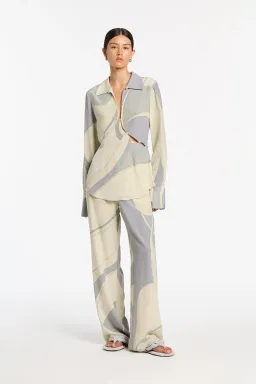 Sir The Label Adrianna Buttoned Shirt and Pant Set Cesco Print Size 2 / 10 AU for rent on The Volte - image 1