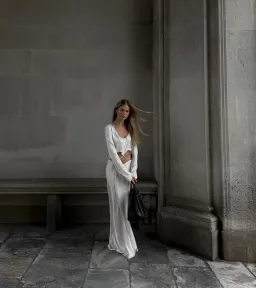 Bec & Bridge Naomi Long Sleeve Cut Out Dress in Ecru Size 8 for rent on The Volte - image 5