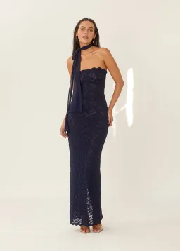 Arcina Ori Meredith Dress Navy Size S/AU 8 for rent on The Volte - image 1