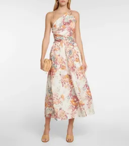Zimmermann The Pattie Asymmetric Dress in Cream Floral Size 0 / AU 8 for rent on The Volte - image 1