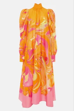 Alemais  Luca Long Sleeve Midi Dress Multi  Size 8 for rent on The Volte - image 7