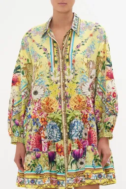 Camilla Birds and The Bees Tiered Shirt Mini Dress Floral Size L / AU 14 for rent on The Volte - image 3