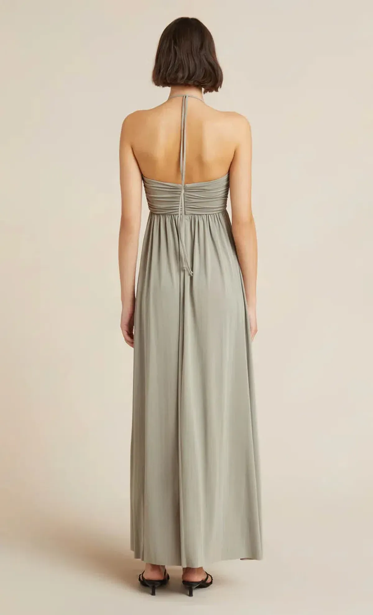 Bec & Bridge Adaline Cut Out Maxi Dress Taupe Size 8 - Image 3