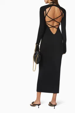 Dion Lee Plaited Merino Rib Dress Black Size XXS/Au 4 for rent on The Volte - image 3