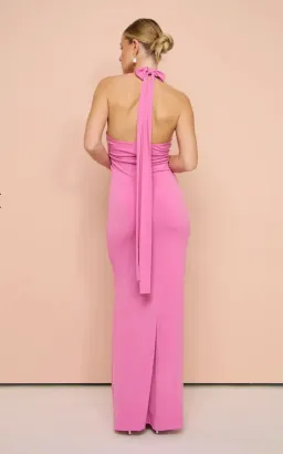 Sofia the Label Wildflower Halter Gown in Pink Size 6 for rent on The Volte - image 4