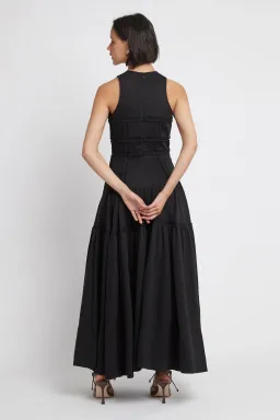 Aje Tidal Corset Midi Dress Black Size 6 for rent on The Volte - image 3