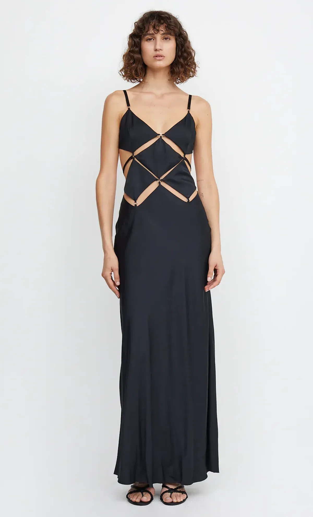 Bec & Bridge Diamond Days Strap Maxi Dress Black Size S / AU 8 - Image 1