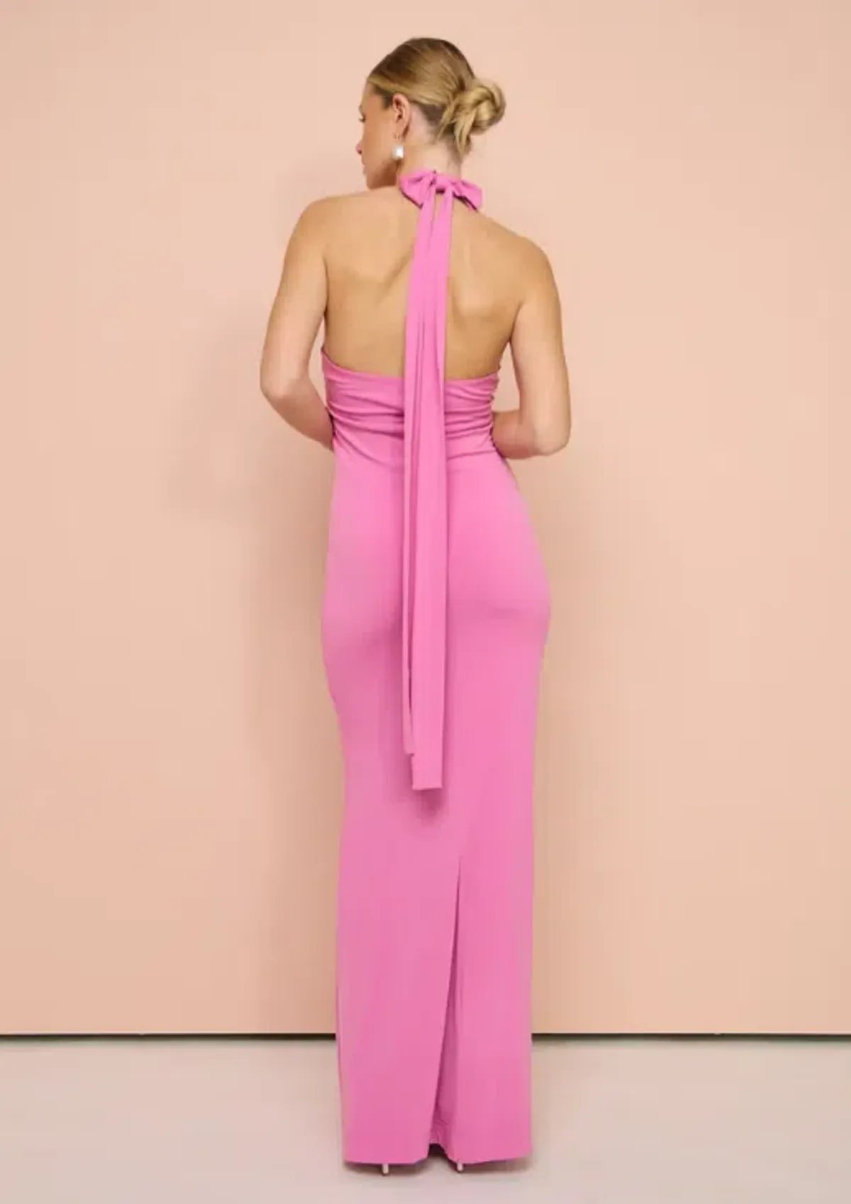 Sofia The Label Wildflower Halter Gown In Pink Size AU 10 - Image 3