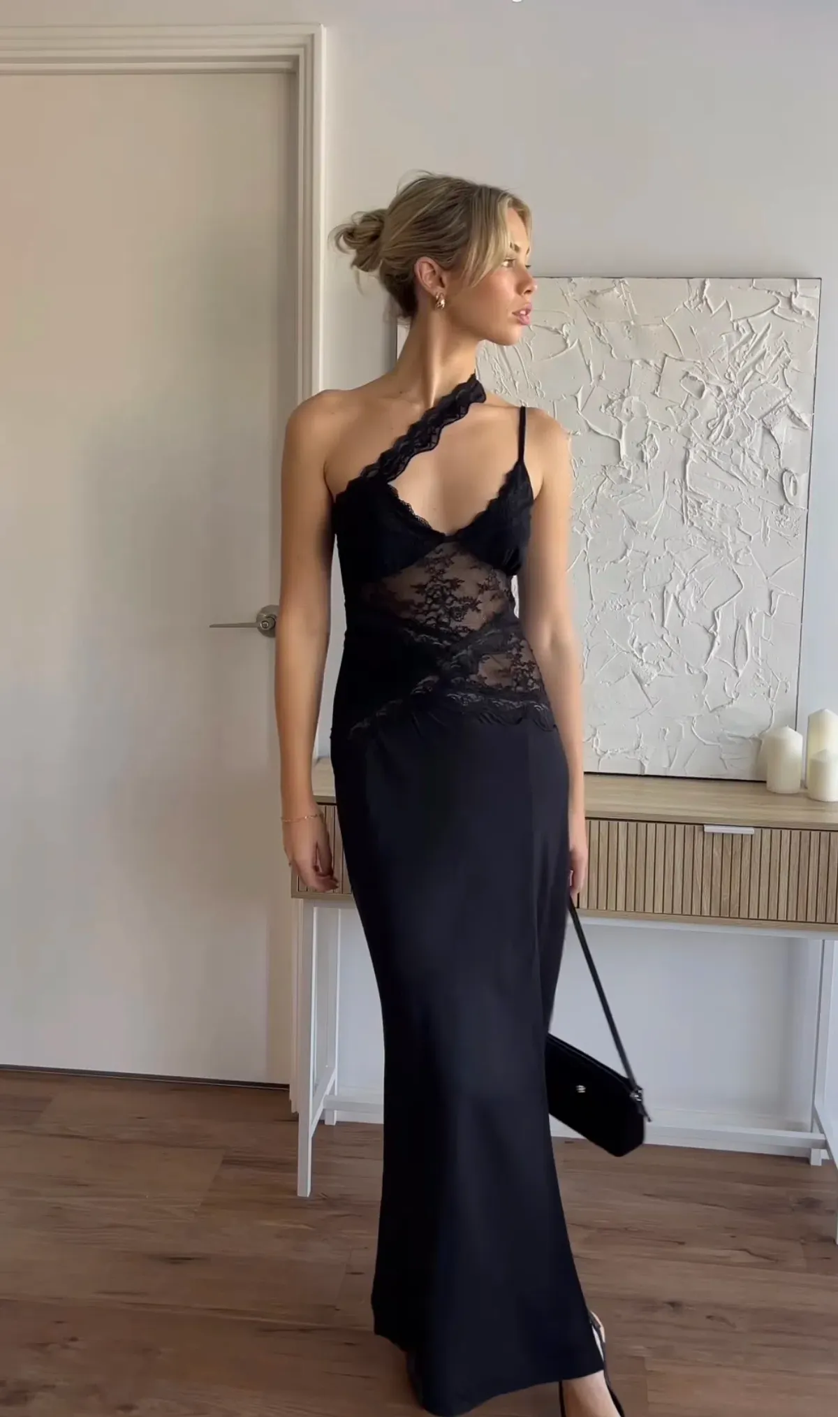 Bec & Bride Ria Asym Dress Black Size AU 8 - Image 1