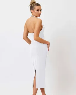 Bianca & Bridgett Mia Pearl Midi Dress White Size AU 6 for rent on The Volte - image 2