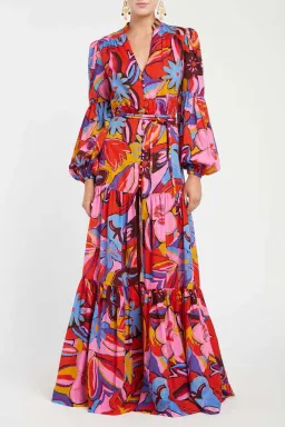Rebecca Vallance Positano Kaftan Print Size 8 for rent on The Volte - image 1