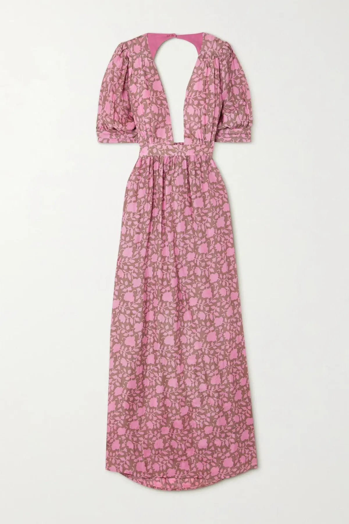 Hannah Artwear Surya Open Back Maxi Dress in Pink One Size - Image 3