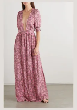 Hannah Artwear Surya Open Back Maxi Dress in Pink One Size for rent on The Volte - image 1