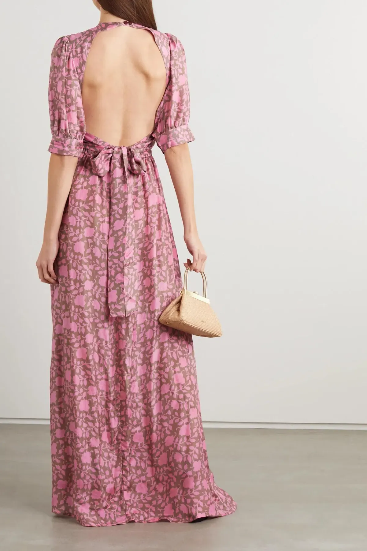 Hannah Artwear Surya Open Back Maxi Dress in Pink One Size - Image 2