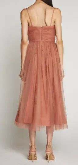 Zimmermann Tulle Midi Dress Lipstick Size 1 / AU 10 for rent on The Volte - image 2