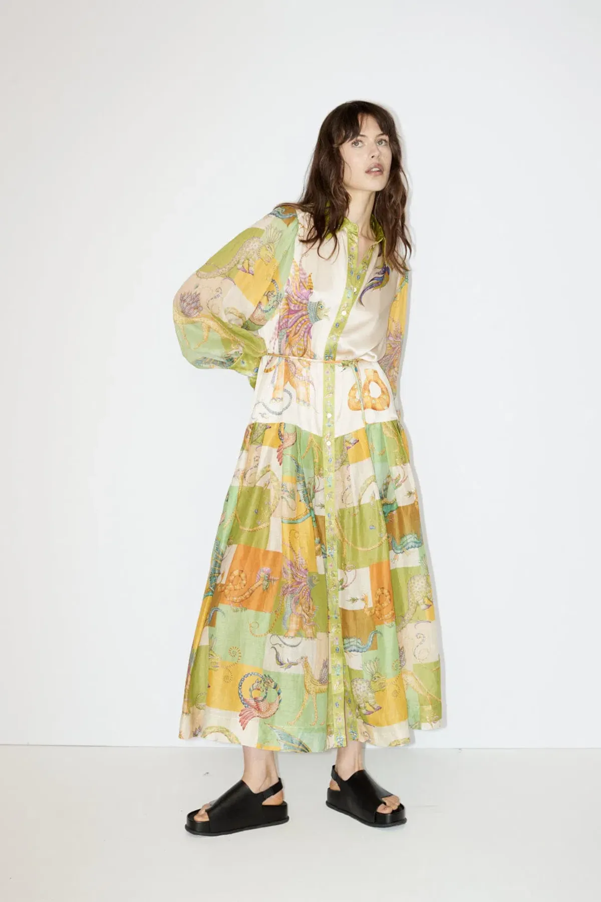 Alemais Jerome Shirtdress Multi Size 12 - Image 1