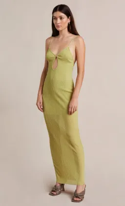 Bec & Bridge Plisse Maxi Dress Green Size 6 for rent on The Volte - image 3