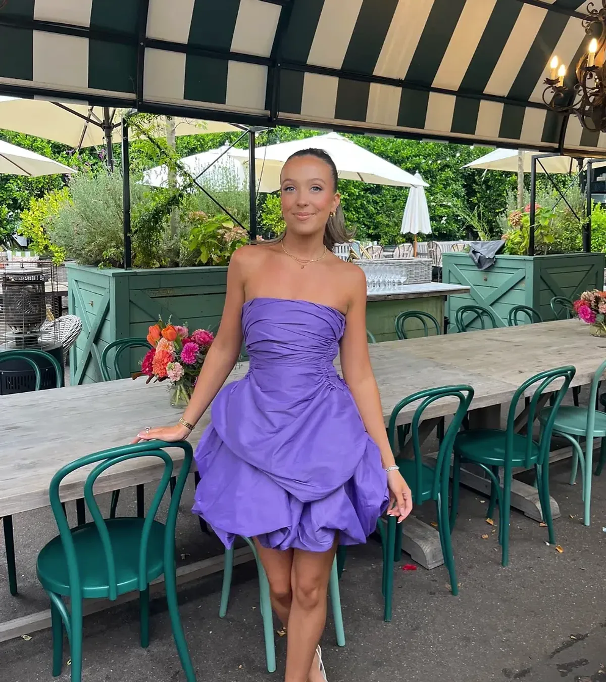 AJE Daybreak Strapless Mini Dress Purple Size 4  - Image 2