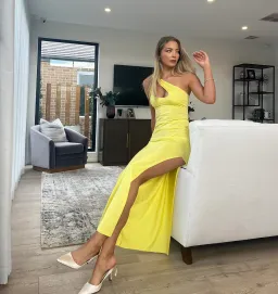 Baobab Taki Maxi Dress Yellow Size 6  for rent on The Volte - image 2