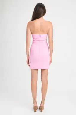 Kookai Oyster Strapless Mini Dress Pink Size 10 for rent on The Volte - image 2