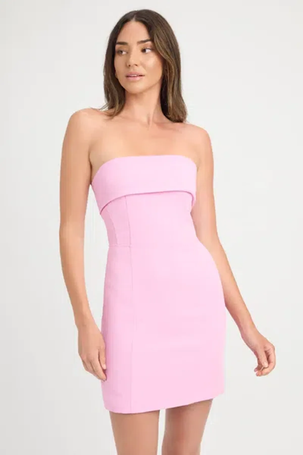 Kookai Oyster Strapless Mini Dress Pink Size 10 - Image 3