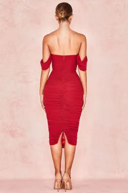House of CB Carlotta Midi Dress Red Size 12 for rent on The Volte - image 2