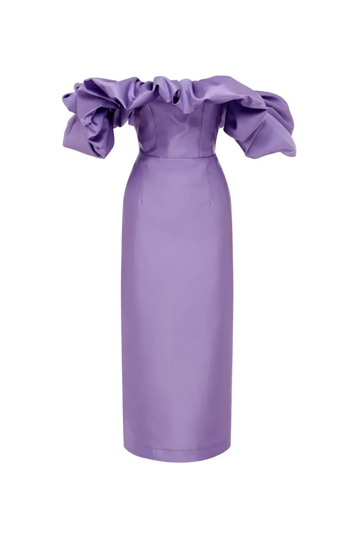 Alemais Suzi Off Shoulder Midi Dress Purple Size 8 - Image 3