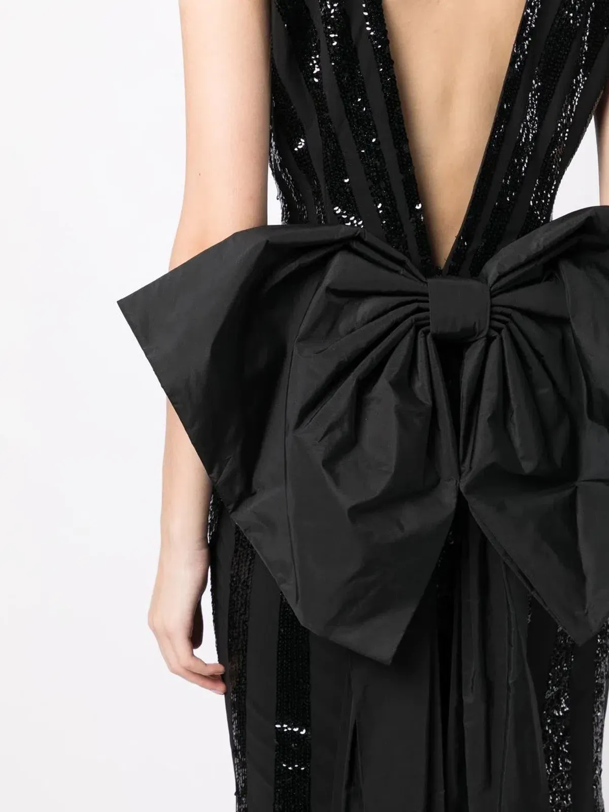 Rebecca Vallance Davina Bow-detailed Gown Black Size 14 - Image 2