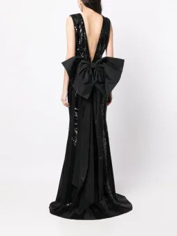 Rebecca Vallance Davina Bow-detailed Gown Black Size 14 for rent on The Volte - image 4