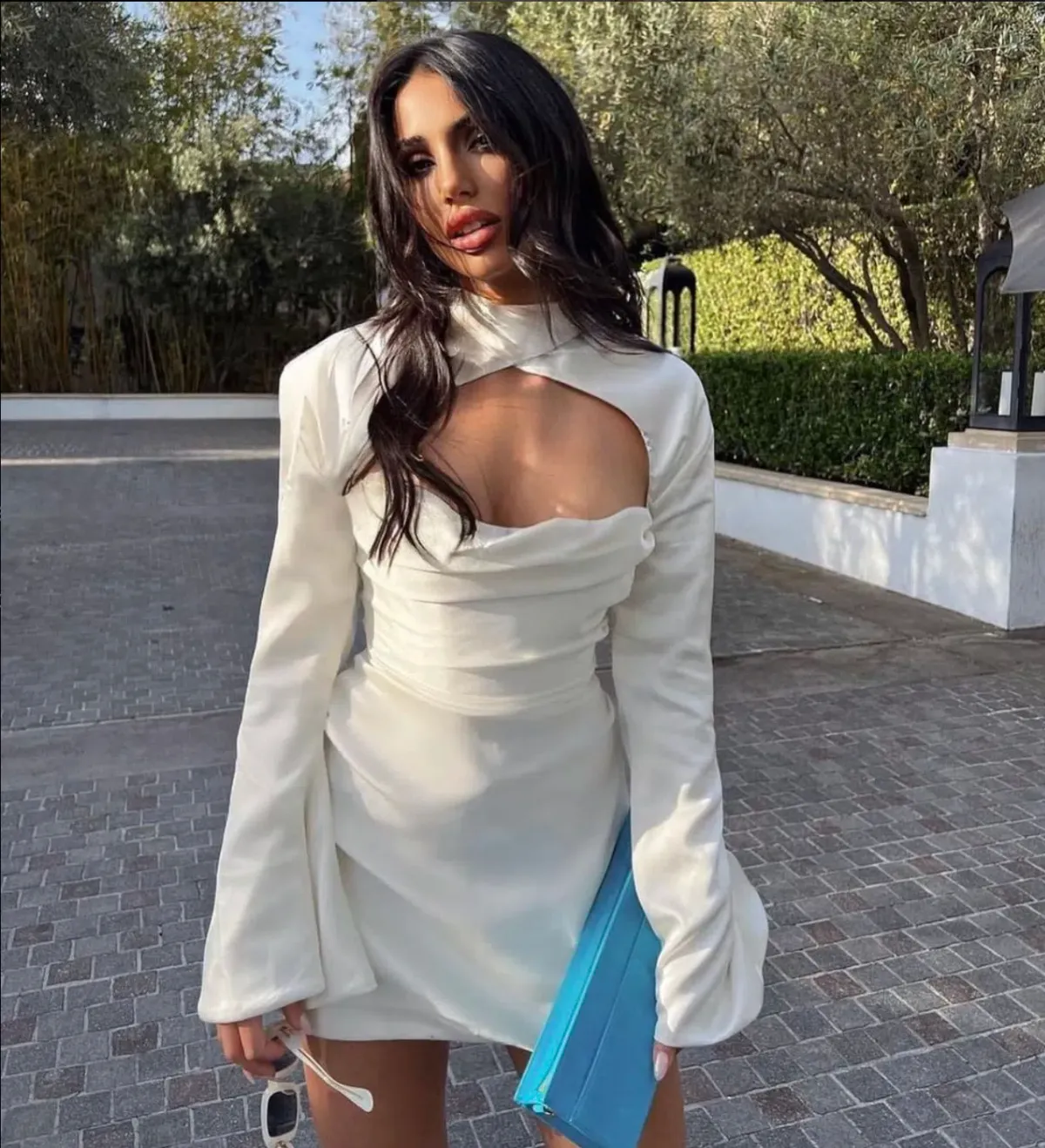 House of CB Toira Mini Dress Ivory Size 10 - Image 4