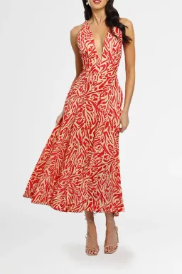 Nicholas Haisley Dress Print Red Size 16 for rent on The Volte - image 1