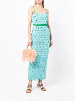 Rachel Gilbert Cindy Panelled Maxi Gown Aqua Size 0 / AU 6 for rent on The Volte - image 1