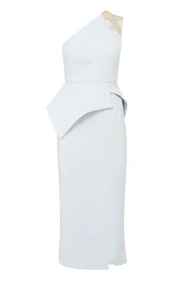Rachel Gilbert Juno One Shoulder Midi Dress White Size 0 / AU 6 for rent on The Volte - image 1