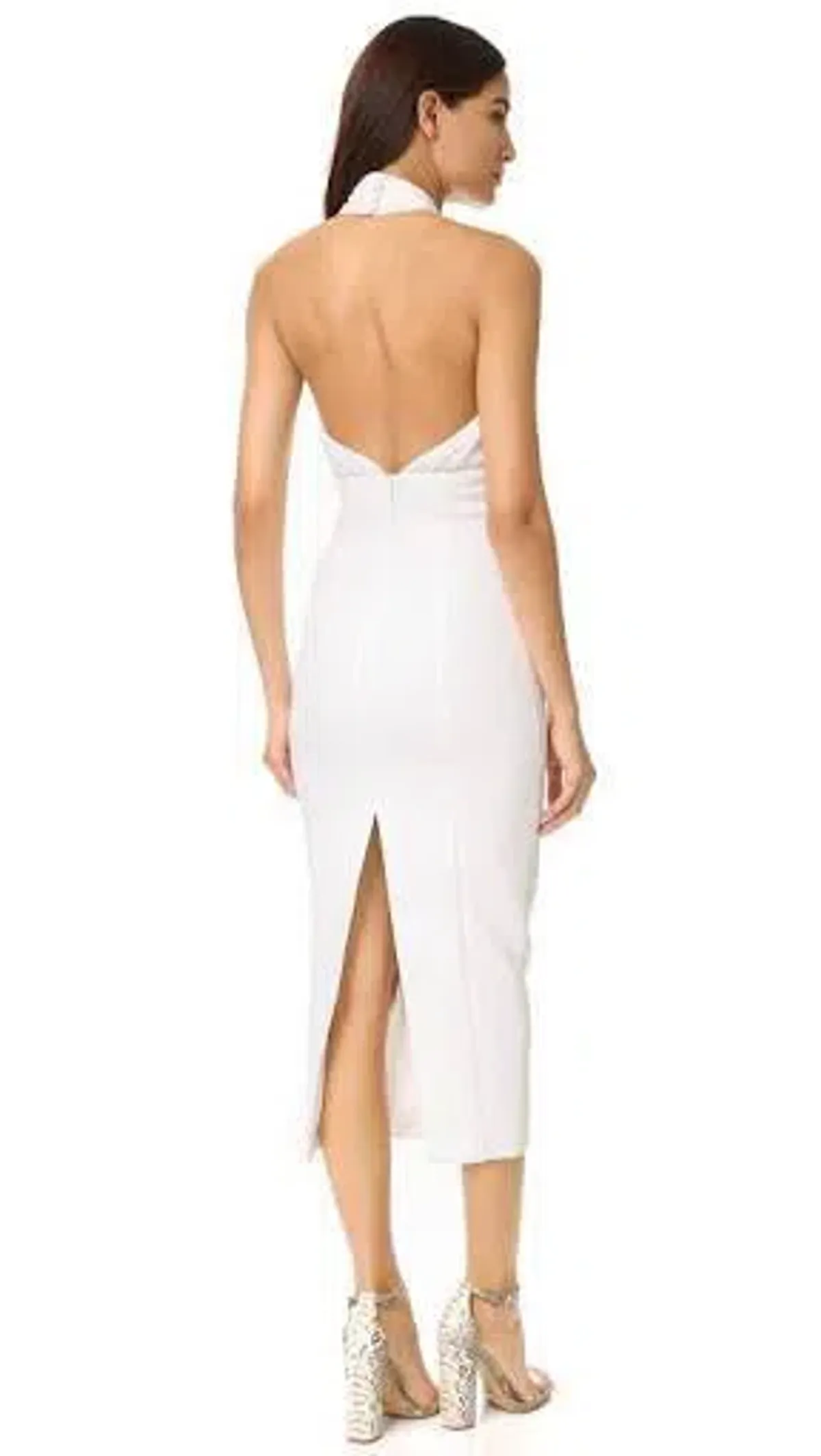 Misha Vedette Halter Midi Dress White Size 6 - Image 4