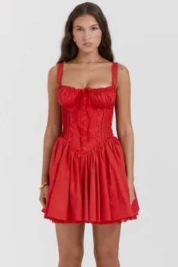 House Of CB Pietra Corset Mini Dress Red Size XS / AU 4-6 for rent on The Volte - image 7
