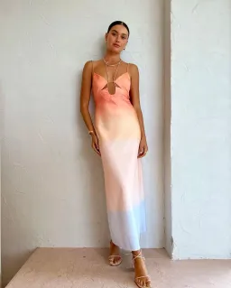 Significant Other Karli Midi Dress Horizon Size 6 for rent on The Volte - image 2